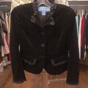 Vintage Black Velvet Jacket, Excellent condition, great detail.